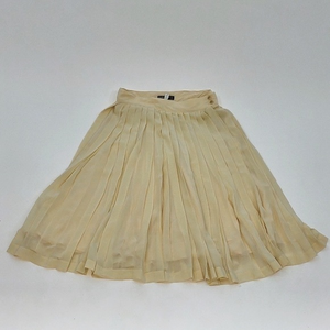 Vintage Louis‎ Féraud Paris - French couture cream pleated skirt - size 12